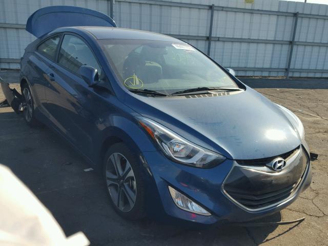 KMHDH6AH4EU026419 - 2014 HYUNDAI ELANTRA CO BLUE photo 1