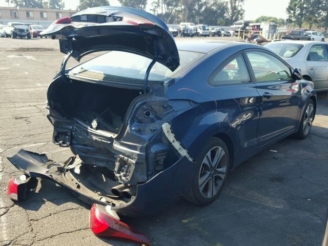 KMHDH6AH4EU026419 - 2014 HYUNDAI ELANTRA CO BLUE photo 4