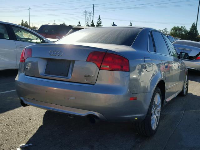 WAUAF78E38A161649 - 2008 AUDI A4 2.0T GRAY photo 4