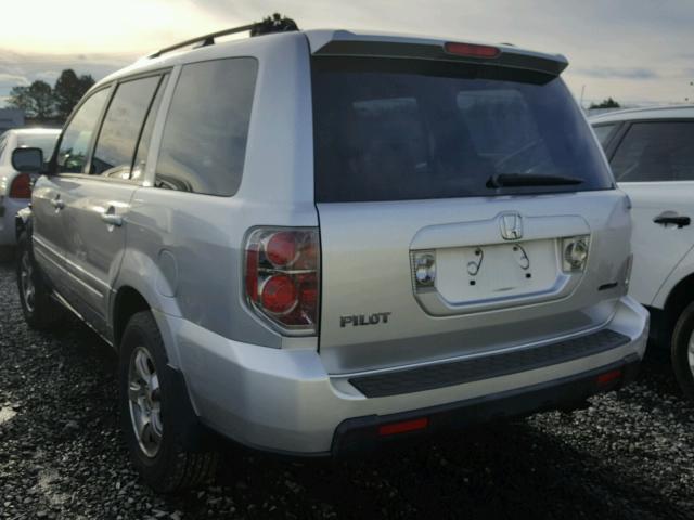 2HKYF18436H560816 - 2006 HONDA PILOT EX SILVER photo 3