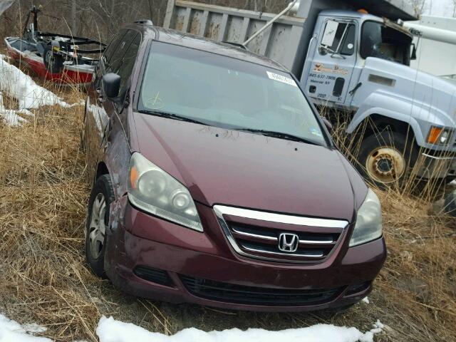 5FNRL38697B423910 - 2007 HONDA ODYSSEY EX BURGUNDY photo 1