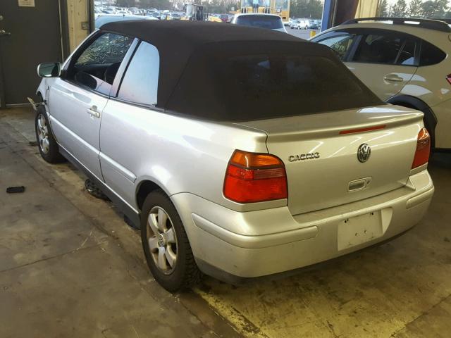 3VWDC21V02M804620 - 2002 VOLKSWAGEN CABRIO GLX 银色 照片 3