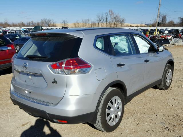 KNMAT2MT4GP654559 - 2016 NISSAN ROGUE S SILVER photo 4