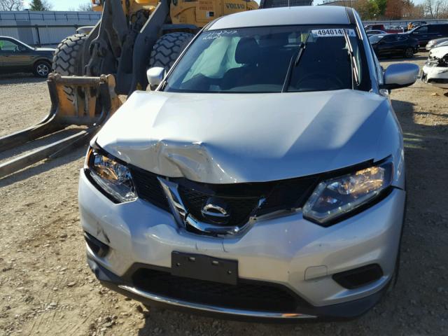 KNMAT2MT4GP654559 - 2016 NISSAN ROGUE S SILVER photo 9