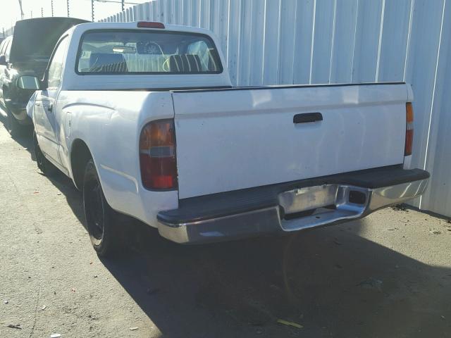 4TANL42N5YZ596495 - 2000 TOYOTA TACOMA WHITE photo 3