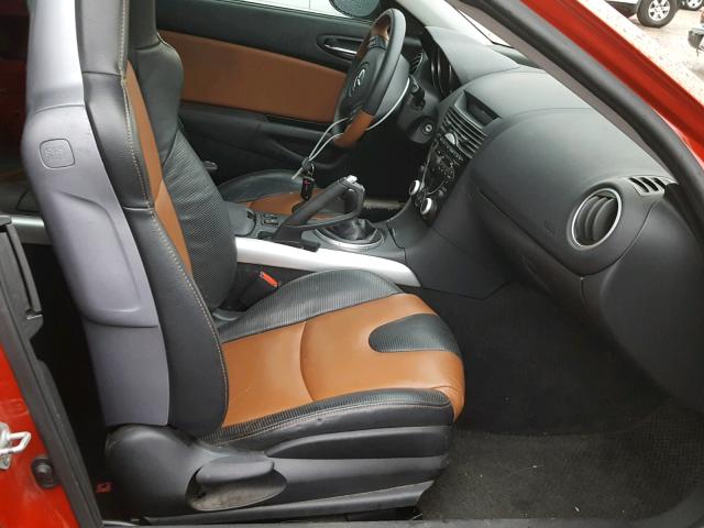 JM1FE173650149795 - 2005 MAZDA RX8 RED photo 5