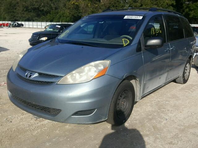 5TDZK23C79S234360 - 2009 TOYOTA SIENNA CE BLUE photo 2