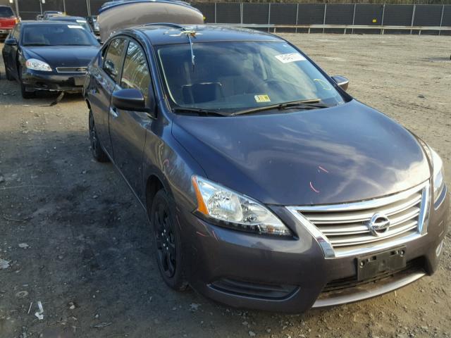 3N1AB7APXEY265186 - 2014 NISSAN SENTRA S GRAY photo 1