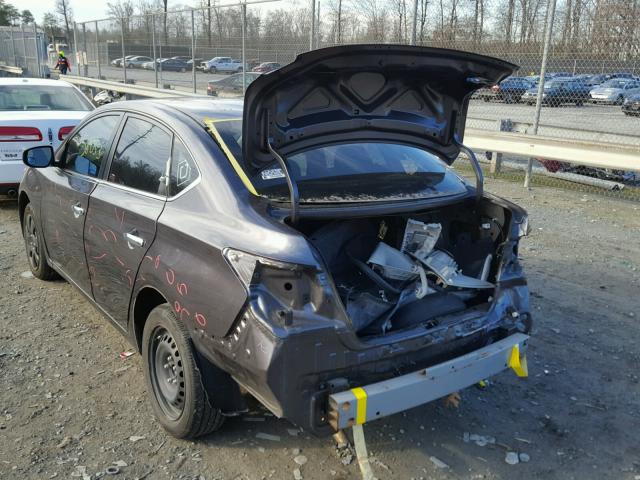 3N1AB7APXEY265186 - 2014 NISSAN SENTRA S GRAY photo 3