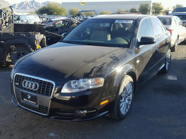 WAUDF78E28A136481 - 2008 AUDI A4 2.0T QU BLACK photo 2