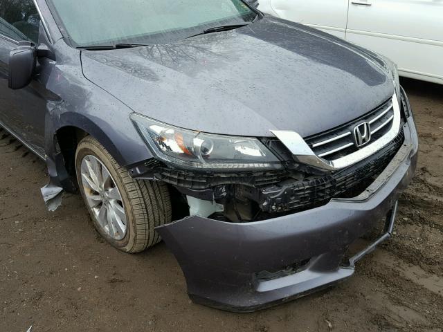 1HGCR2F78EA201277 - 2014 HONDA ACCORD EX GRAY photo 9