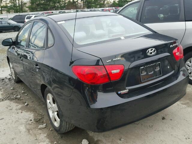 KMHDU46D57U109124 - 2007 HYUNDAI ELANTRA GL BLACK photo 3