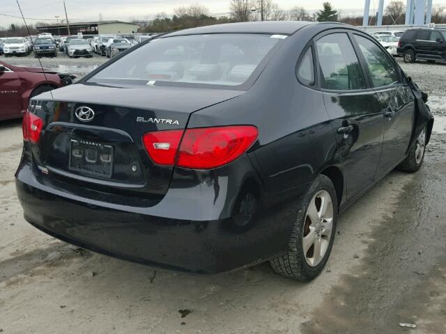 KMHDU46D57U109124 - 2007 HYUNDAI ELANTRA GL BLACK photo 4