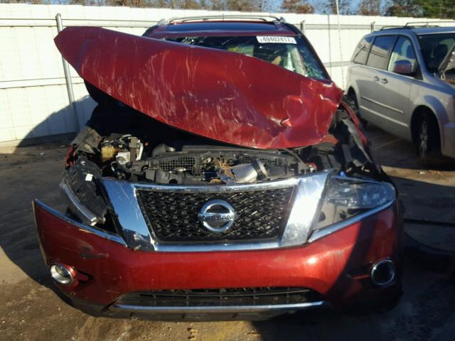 5N1AR2MN1DC682088 - 2013 NISSAN PATHFINDER BURGUNDY photo 9