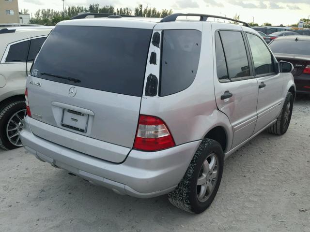 4JGAB57EX3A433090 - 2003 MERCEDES-BENZ ML 350 SILVER photo 4