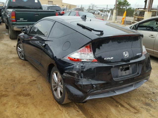 JHMZF1C67CS004632 - 2012 HONDA CR-Z EX BLACK photo 3