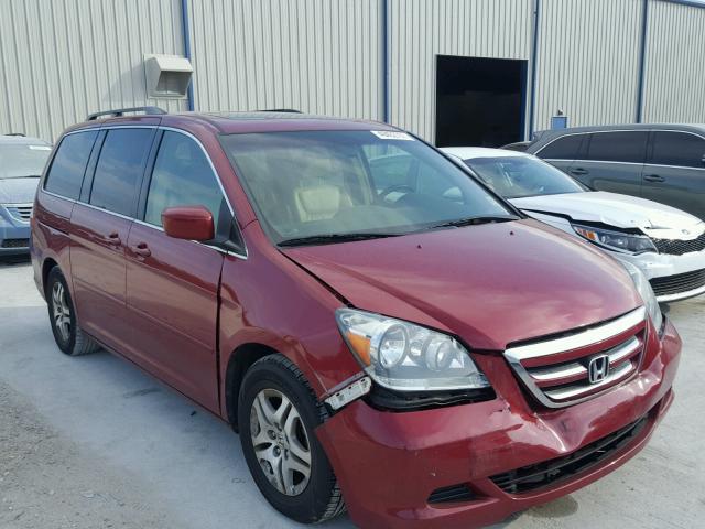 5FNRL38715B075414 - 2005 HONDA ODYSSEY EX RED photo 1