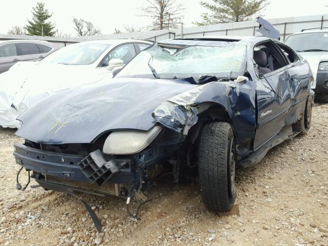 1G2JB124527107788 - 2002 PONTIAC SUNFIRE SE BLUE photo 2