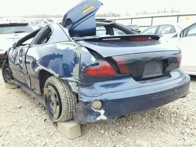 1G2JB124527107788 - 2002 PONTIAC SUNFIRE SE BLUE photo 3