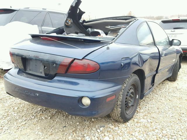 1G2JB124527107788 - 2002 PONTIAC SUNFIRE SE BLUE photo 4