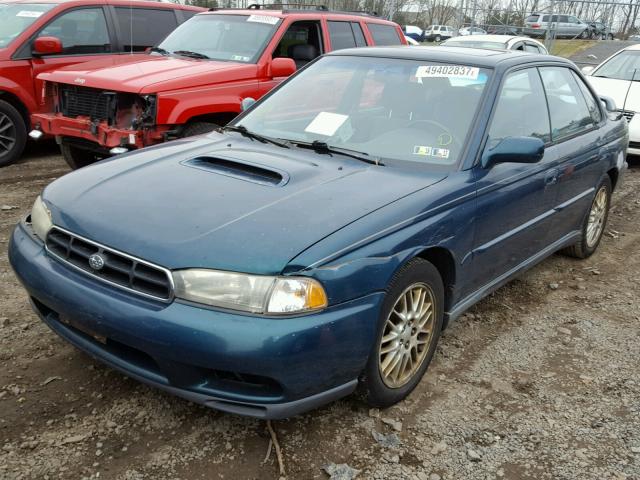 4S3BD6759X6254380 - 1999 SUBARU LEGACY GT GREEN photo 2