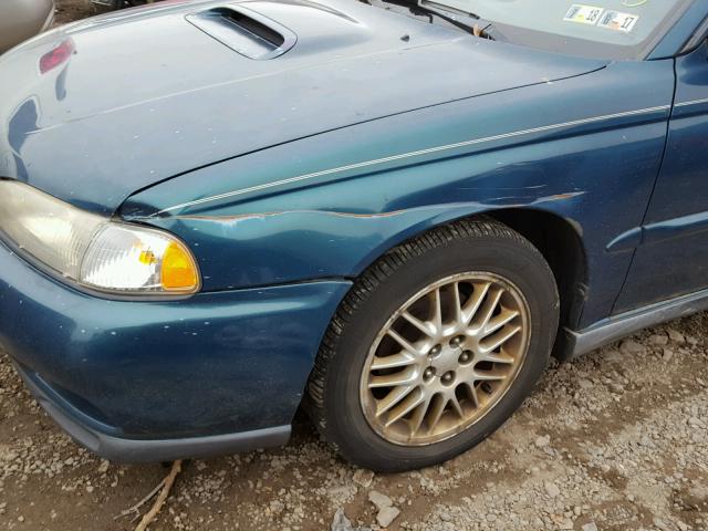 4S3BD6759X6254380 - 1999 SUBARU LEGACY GT GREEN photo 9