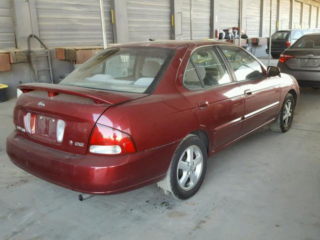 3N1CB51D62L595824 - 2002 NISSAN SENTRA XE RED photo 4