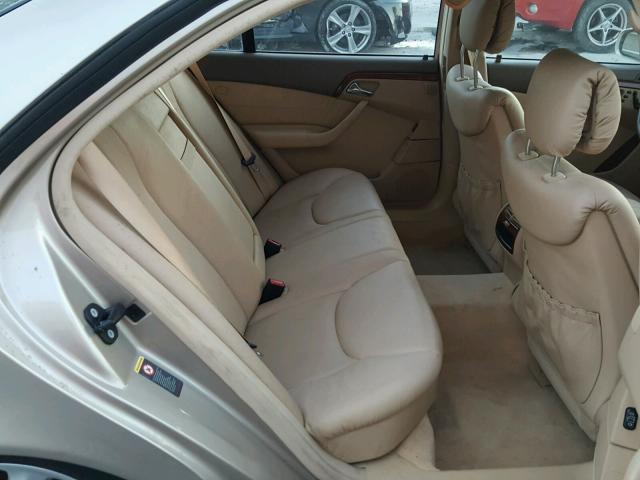 WDBNG70JX1A202485 - 2001 MERCEDES-BENZ S 430 BEIGE photo 6