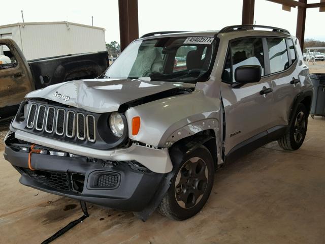 ZACCJAAT2FPB89133 - 2015 JEEP RENEGADE S SILVER photo 2