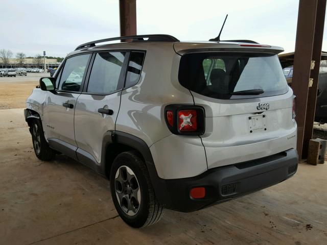 ZACCJAAT2FPB89133 - 2015 JEEP RENEGADE S SILVER photo 3