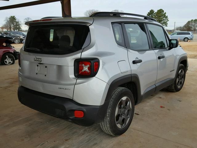 ZACCJAAT2FPB89133 - 2015 JEEP RENEGADE S ვერცხლისფერი ფოტო 4
