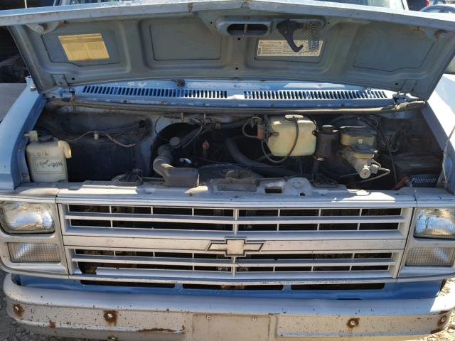 2GCEG25H8G4120640 - 1986 CHEVROLET VAN G20 BLUE photo 7