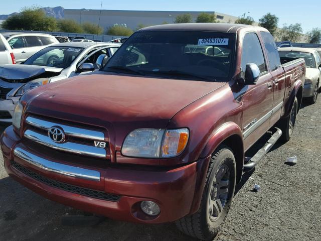 5TBRT34103S433119 - 2003 TOYOTA TUNDRA ACC RED photo 2