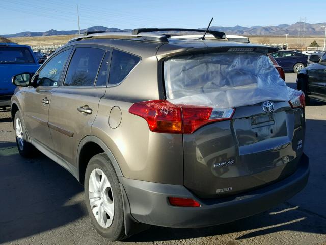 2T3BFREV0DW095242 - 2013 TOYOTA RAV4 LE BROWN photo 3