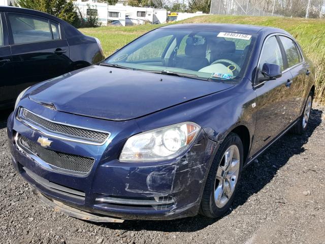 1G1ZH57B384267358 - 2008 CHEVROLET MALIBU 1LT BLUE photo 2