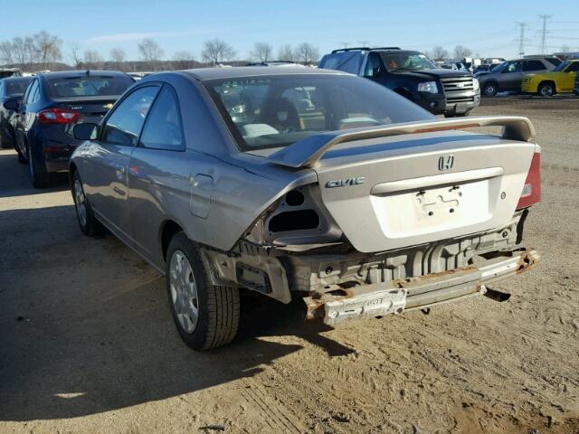 1HGEM22962L022458 - 2002 HONDA CIVIC EX ვერცხლისფერი ფოტო 3