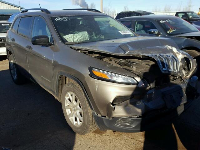 1C4PJMAS6GW251261 - 2016 JEEP CHEROKEE S GRAY photo 1