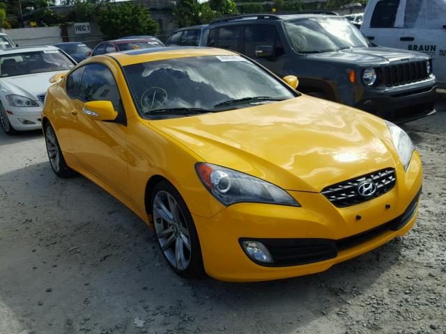 KMHHU6KH5CU071118 - 2012 HYUNDAI GENESIS CO YELLOW photo 1