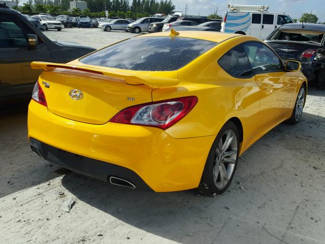 KMHHU6KH5CU071118 - 2012 HYUNDAI GENESIS CO YELLOW photo 4