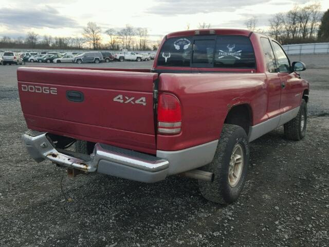 1B7GG23Y7VS258602 - 1997 DODGE DAKOTA RED photo 4