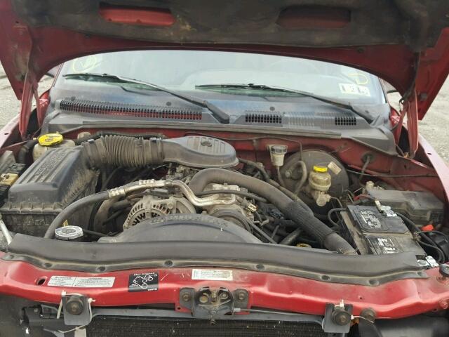 1B7GG23Y7VS258602 - 1997 DODGE DAKOTA RED photo 7