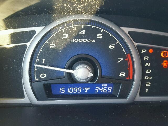 2HGFG12887H011365 - 2007 HONDA CIVIC EX BLACK photo 8