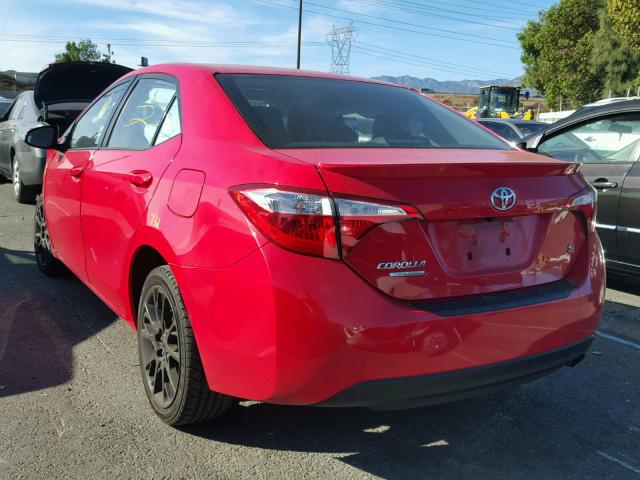 2T1BURHE6GC605383 - 2016 TOYOTA COROLLA L RED photo 3