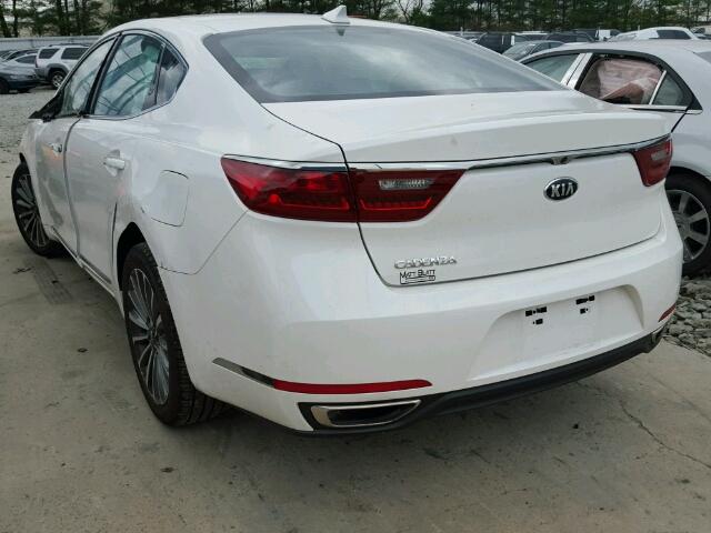 KNALB4J13H5039571 - 2017 KIA CADENZA PR WHITE photo 3