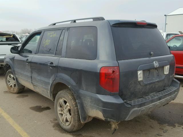 2HKYF18493H579477 - 2003 HONDA PILOT EX BLUE photo 3