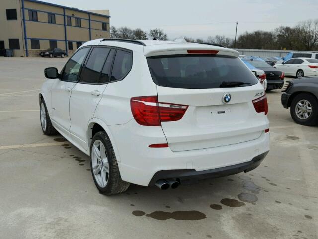 5UXWX9C54E0D18164 - 2014 BMW X3 XDRIVE2 WHITE photo 3