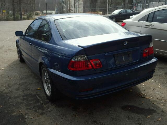 WBABN53471JU24225 - 2001 BMW 330 CI BLUE photo 3