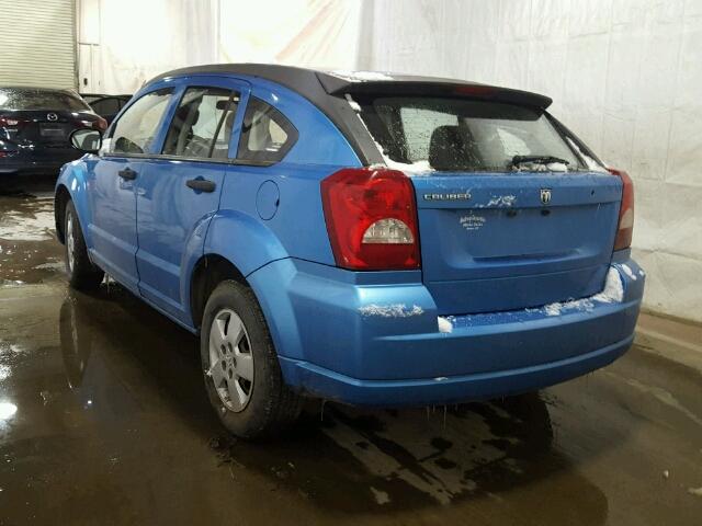 1B3HB28B88D674580 - 2008 DODGE CALIBER BLUE photo 3