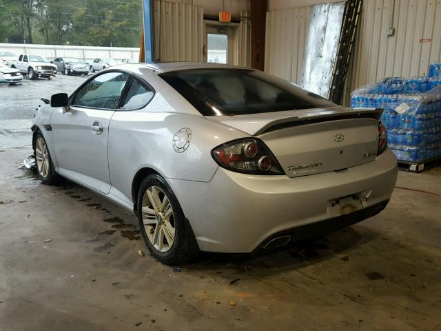 KMHHM66D07U248042 - 2007 HYUNDAI TIBURON GS SILVER photo 3