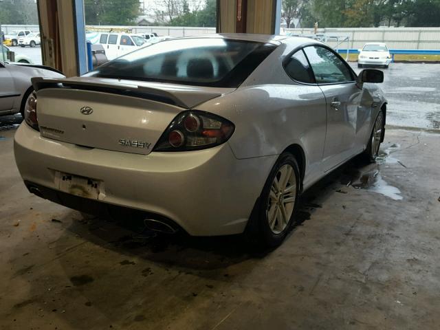 KMHHM66D07U248042 - 2007 HYUNDAI TIBURON GS SILVER photo 4